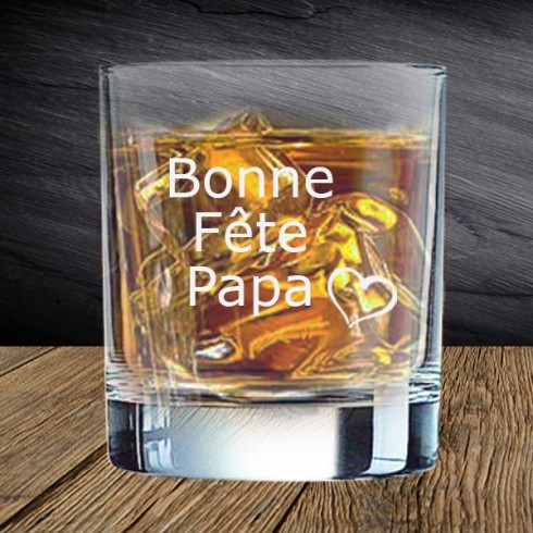 Verre whisky personnalisé - Gravure sur verre